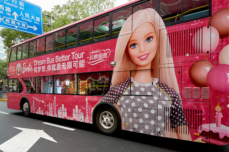 barbie pink bus